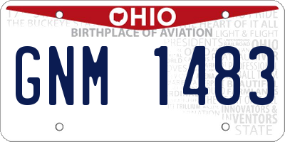 OH license plate GNM1483