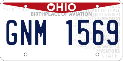 OH license plate GNM1569