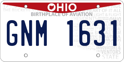 OH license plate GNM1631