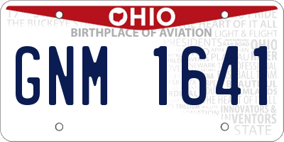 OH license plate GNM1641
