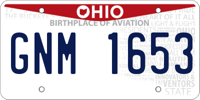 OH license plate GNM1653