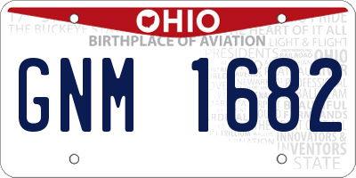 OH license plate GNM1682