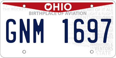 OH license plate GNM1697