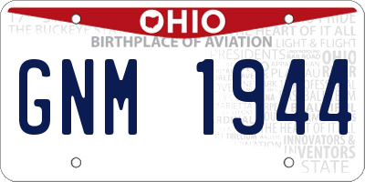 OH license plate GNM1944