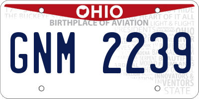 OH license plate GNM2239