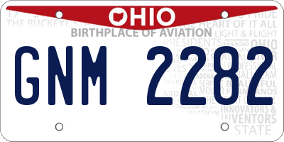 OH license plate GNM2282