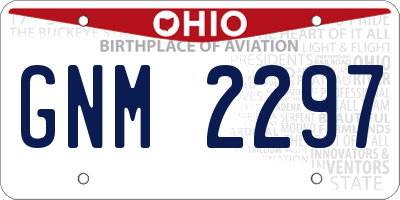 OH license plate GNM2297
