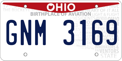 OH license plate GNM3169