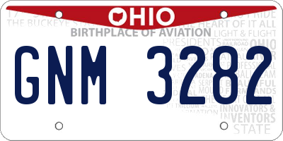 OH license plate GNM3282