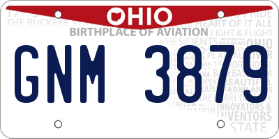 OH license plate GNM3879