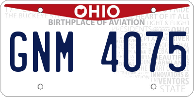 OH license plate GNM4075