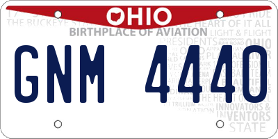 OH license plate GNM4440
