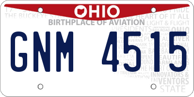 OH license plate GNM4515