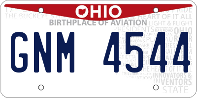 OH license plate GNM4544