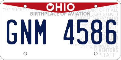 OH license plate GNM4586
