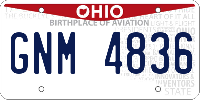 OH license plate GNM4836