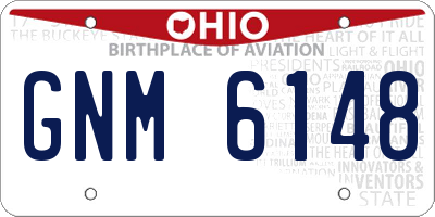 OH license plate GNM6148