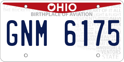 OH license plate GNM6175