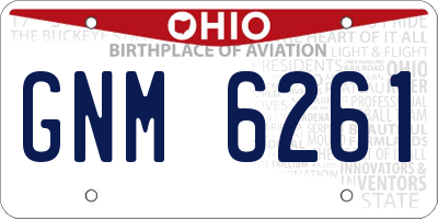 OH license plate GNM6261