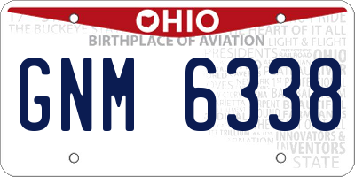 OH license plate GNM6338