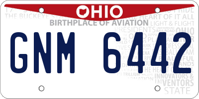 OH license plate GNM6442