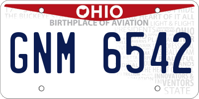 OH license plate GNM6542