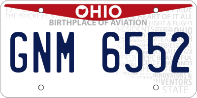 OH license plate GNM6552