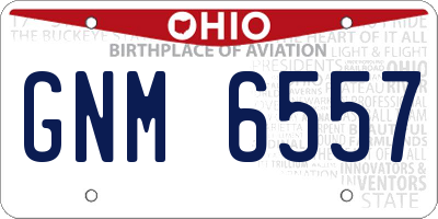 OH license plate GNM6557