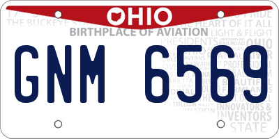 OH license plate GNM6569