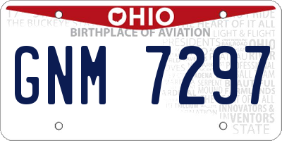 OH license plate GNM7297