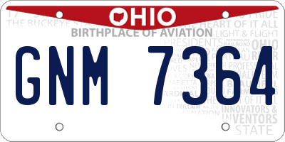OH license plate GNM7364