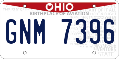 OH license plate GNM7396