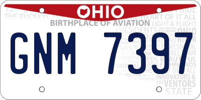 OH license plate GNM7397