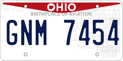 OH license plate GNM7454