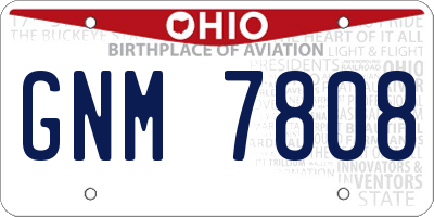 OH license plate GNM7808