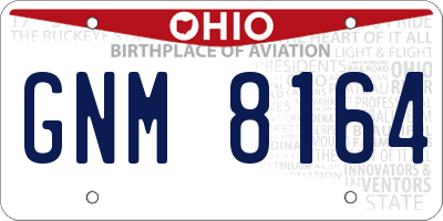 OH license plate GNM8164