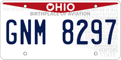 OH license plate GNM8297