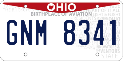OH license plate GNM8341