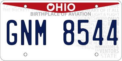 OH license plate GNM8544