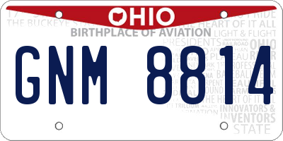 OH license plate GNM8814