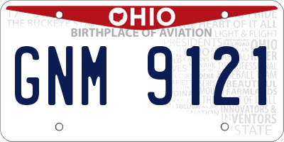 OH license plate GNM9121