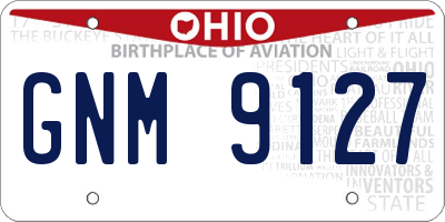 OH license plate GNM9127