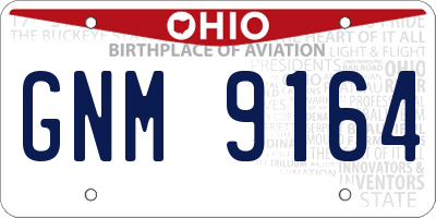 OH license plate GNM9164