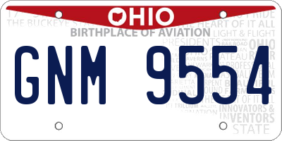 OH license plate GNM9554