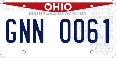 OH license plate GNN0061