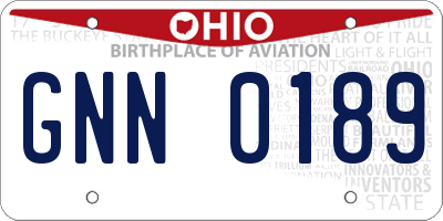OH license plate GNN0189