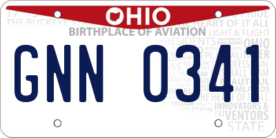 OH license plate GNN0341