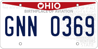 OH license plate GNN0369