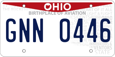 OH license plate GNN0446