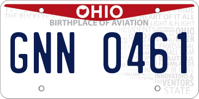 OH license plate GNN0461